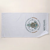 ファミリパーソナライズされたビーチハウスマッチング ビーチタオル (正面)