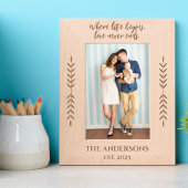 ファミリパーソナライズされたフォトフレーム(名前をカスタムする付) レーザー彫刻フレーム