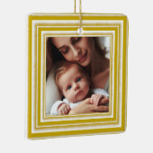 ファミリパーソナライズされたフォトヴィンテージゴールデンフレーム セラミックオーナメント (右)