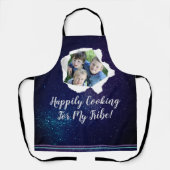 ファミリパーソナライズされたフォト紙パンチ穴 エプロン (正面)