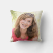 ファミリパーソナライズされたホワイトスクリプトオーバーレイ2写真 クッション (裏面)