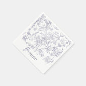 ファミリパーソナライズされたモノグラム名スエレガントクリプトN スタンダードカクテルナプキン (角)