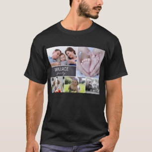 ファミリパーソナライズされたーフォトコラージュ Tシャツ