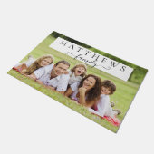 ファミリパーソナライズされたーモノグラム苗字カスタム写真 ドアマット (アングル)