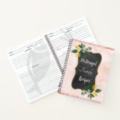 ファミリパーソナライズされたーレシピ(レモンオンピンク) ノートブック (内部)