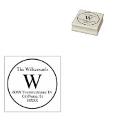 ファミリパーソナライズされたー名とアドレスイニシャル ラバースタンプ (押印)