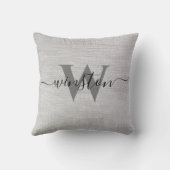 ファミリパーソナライズされたー名カスタムモノエレガントグラム クッション (裏面)
