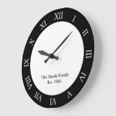 ファミリパーソナライズされたー ラージ壁時計 (傾斜)