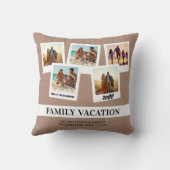 ファミリパーソナライズされた休暇スナップモダンショットスタイル クッション (裏面)