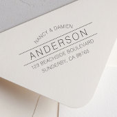 ファミリパーソナライズされた名のモダン差出人住所 セルフインキングスタンプ