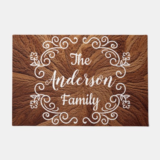 ファミリパーソナライズされた名の形式 ドアマット (正面)
