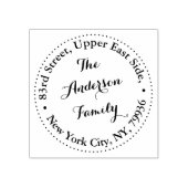ファミリパーソナライズされた名エレガント差出人住所 ラバースタンプ (インプリント)
