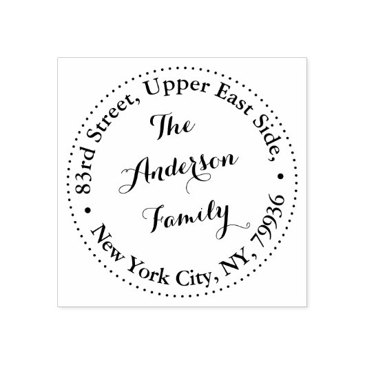 ファミリパーソナライズされた名エレガント差出人住所 ラバースタンプ (インプリント)