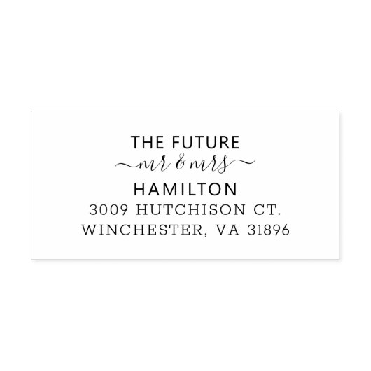 ファミリパーソナライズされた名スクリプエレガントト セルフインキングスタンプ (デザイン)