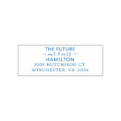 ファミリパーソナライズされた名スクリプトタイポグラフィ セルフインキングスタンプ (デザイン)