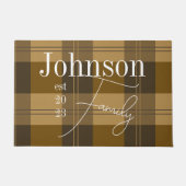 ファミリパーソナライズされた名プレイド ドアマット (正面)