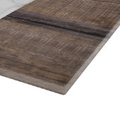 ファミリパーソナライズされた名モノグラムウッドと大理石 カッティングボード (角)