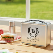 ファミリパーソナライズされた名モノグラムメタルランチボックス メタルランチボックス