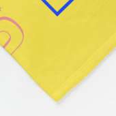 ファミリパーソナライズされた🏡💖名前ワードクラウドイエロー フリースブランケット (角)