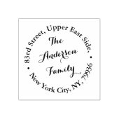 ファミリパーソナライズされた名差出人住所エレガント ラバースタンプ (インプリント)