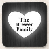 ファミリパーソナライズされた名懸命プラスチックコースター コースター (正面)