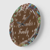 ファミリパーソナライズされた名時計のエレガントリース ラージ壁時計 (傾斜)