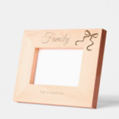 ファミリパーソナライズされた名bow wood frame レーザー彫刻フレーム (左)