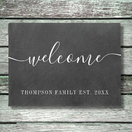 ファミリパーソナライズされた名Chalkboard ドアマット