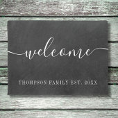 ファミリパーソナライズされた名Chalkboard ドアマット