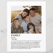 ファミリパーソナライズされた定義引用文ウォールアート (正面)