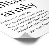 ファミリパーソナライズされた定義 ポスター (角)