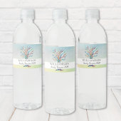 ファミリパーソナライズされた懇親会ファミリーツリーウォーターカラー ペットボトルラベル