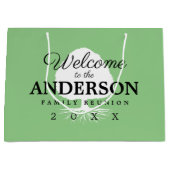 ファミリパーソナライズされた懇親会収集ツリー記号 ラージペーパーバッグ (正面)