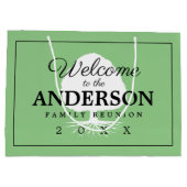 ファミリパーソナライズされた懇親会収集ツリー記号 ラージペーパーバッグ (裏面)