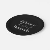 ファミリパーソナライズされた懇親会白黒パーティー ペーパープレート (アングル)