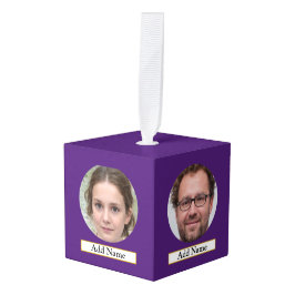 ファミリパーソナライズされた木製キューブオーナメント キューブオーナメント