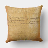 ファミリパーソナライズされた確立日エフェメラ クッション (裏面)