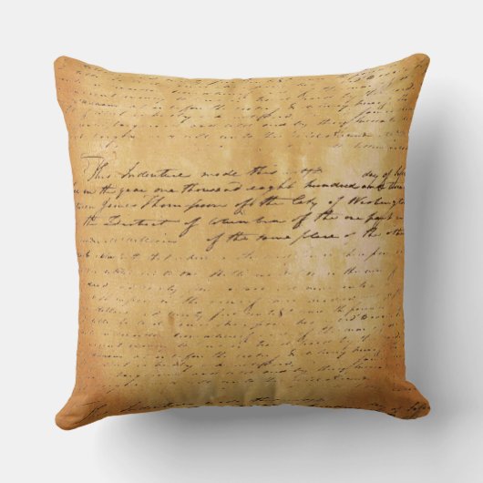 ファミリパーソナライズされた確立日エフェメラ クッション (裏面)