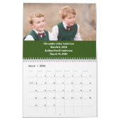 ファミリパーソナライズされた誕生日カレンダー カレンダー (3月 2026)