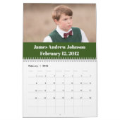 ファミリパーソナライズされた誕生日カレンダー カレンダー (2月 2026)