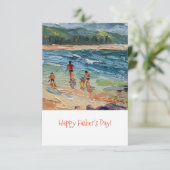 ファミリビーチカードテンプレート サンキューカード (スタンド正面)