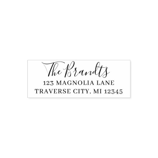 ファミリファンシー差出人住所の自動手書きスタンプ セルフインキングスタンプ (デザイン)