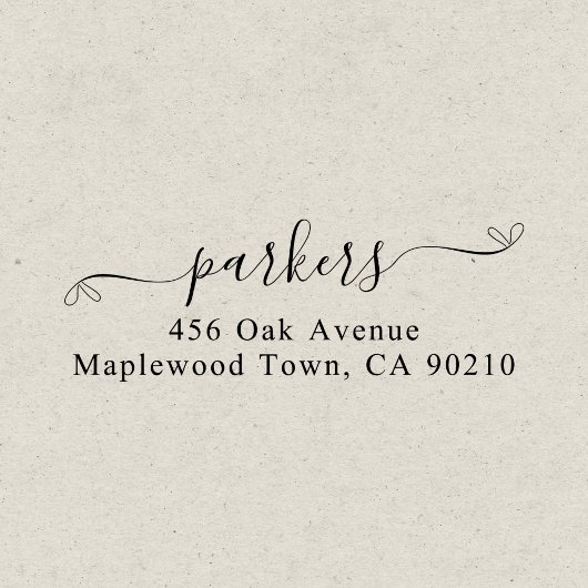 ファミリファンシー手書きスクリプシンプルト セルフインキングスタンプ