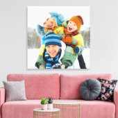 ファミリフォト[24x24]インチ キャンバスプリント (インサイチュ (リビング))