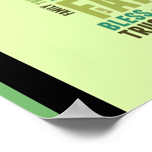 ファミリホームカスタマイズ名の追加単語のパーソナライズ ポスター (角)