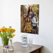 ファミリポートレートの垂直スクリプト名 箔ポスター (レイダウン (キッチン))