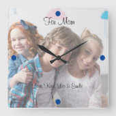 ファミリポートレートウォールクロック スクエア壁時計 (正面)