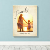ファミリポートレートキャンバスの写真と文字を追加する キャンバスプリント (インサイチュ (ウッドフロア))