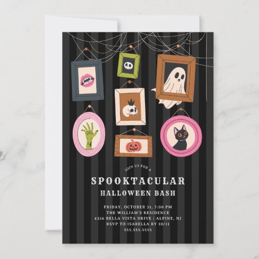 ファミリポートレートハローウィンパーティ 招待状 (正面)