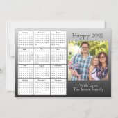 ファミリポートレートミニ2021カレンダー マグネット招待状 (正面)